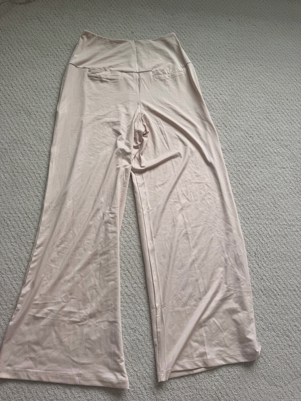 Light Blush Wide Leg Yoga Pants
